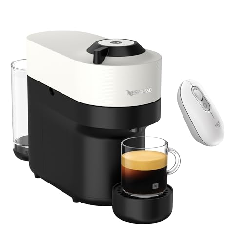 Logitech POP Mouse, kompakte und Mobile kabellose Bluetooth-Maus mit programmierbaren Tasten und leisen Klicks, Nespresso Krups XN9201 Vertuo Pop Coffee Capsule Machine | Capacity: 560 ml von Logitech