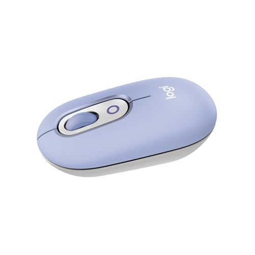 Logitech POP Mouse, kompakte und mobile kabellose Bluetooth-Maus mit programmierbaren Tasten und leisen Klicks, Easy-Switch für einfaches Umschalten bis zu 3 Geräten, Notebook, Tablet, PC - Lila von Logitech