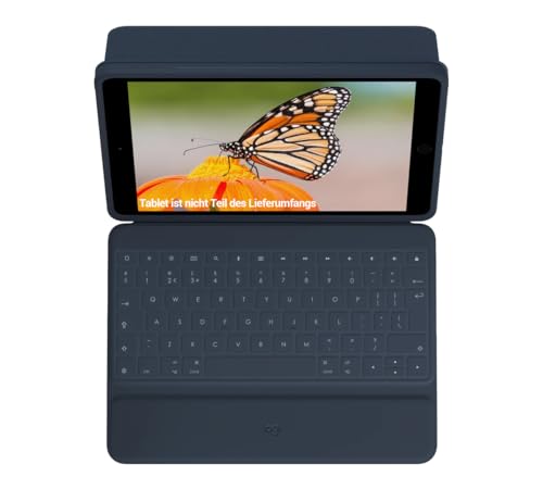 Logitech Rugged Combo 3 - iPad Hülle mit Tastatur (für 7. 8. und 9. Gen), sprapazierfähiges, spritzwassergeschütztes Schutzcase - Spanisch (QWERTY)【Bulk - ohne Verpackung】 von Logitech