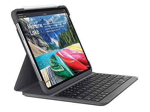 Logitech SLIM FOLIO PRO für iPad Pro 12.9 Zoll (3. Generation) Tastatur-Case mit Hintergrundbeleuchtung und Bluetooth (Modell: A1876, A1895, A1983, A2014) Deutsches QWERTZ Layout - Graphit von Logitech