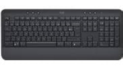 Logitech Signature K650 Comfort kabellose Tastatur mit Handballenauflage, BLE Bluetooth/Logi Bolt USB-Empfänger, Soft-Touch-Tastatur, Numpad, PC/Windows/Mac, Belgisches AZERTY - Grau Logitech Signature K650 Comfort kabellose Tastatur mit Handballenauflage, BLE Bluetooth/Logi Bolt USB-Empfänger, Soft-Touch-Tastatur, Numpad, PC/Windows/Mac, Belgisches AZERTY - Grau von Logitech