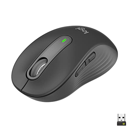 Logitech Signature M650 Kabellose Maus - für kleine bis mittelgroße Hände, 2-Jahres-Batterie, Leise Klicks, Anpassbare Seitentasten, Bluetooth, Kompatibilität mit mehreren Geräten - Graphit von Logitech