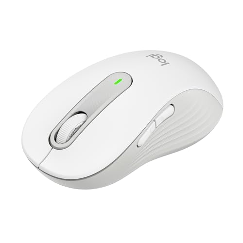 Logitech Signature M650 L Kabellose Maus - für große Hände, Leise Klicks, Anpassbare Seitentasten, Bluetooth, Kompatibilität mit mehreren Geräten - Weiß von Logitech