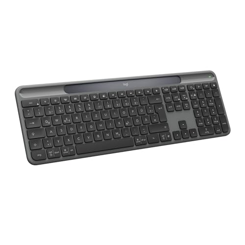 Logitech Signature Slim Solar+ kabellose Tastatur, solarbetrieben, auch mit künstlichem Licht, langlebiger Akku mit bis zu 10 Jahren Haltbarkeit, anpassbare Tasten, Bluetooth, DEU QWERTZ - Graphit Logitech Signature Slim Solar+ kabellose Tastatur, solarbetrieben, auch mit künstlichem Licht, langlebiger Akku mit bis zu 10 Jahren Haltbarkeit, anpassbare Tasten, Bluetooth, DEU QWERTZ - Graphit von Logitech