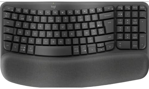 Logitech Wave Keys kabellose ergonomische Tastatur - Grafit, Belgisches AZERTY-Layout Logitech Wave Keys kabellose ergonomische Tastatur - Grafit, Belgisches AZERTY-Layout von Logitech