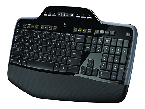 Logitech MK710 Kabelloses Tastatur-Maus-Set, 2.4 GHz Verbindung via Unifying USB-Empfänger, 3-Jahre Batterielaufzeit, LCD-Batterieanzeige, PC/Laptop, Spanisches QWERTY-Layout - Schwarz von Logitech