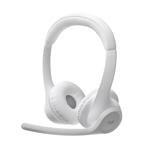 Logitech Zone 300 Wireless Bluetooth Headset mit Mikrofon inkl. Geräuschunterdrückung, kompatibel mit Windows, Mac, Chrome, Linux, iOS, iPadOS, Android - Grauweiß von Logitech