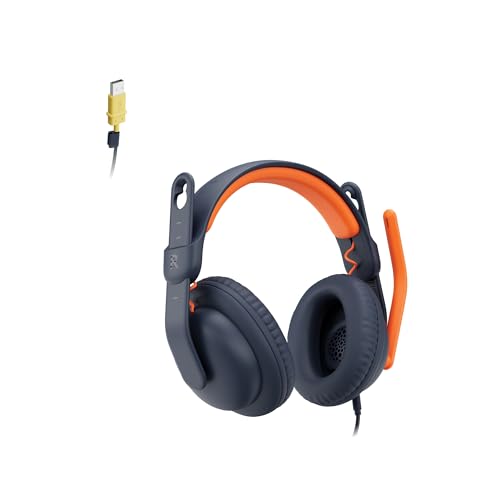 Logitech Zone Learn kabelgebundenes Headset mit Mikrofon für Schüler, Bequeme und verstellbare Passform für Kinder, USB-C, für Windows/macOS/iPadOS/Android/Mobilgeräte - On-Ear, Blau von Logitech