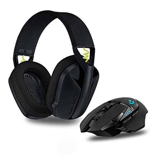 Logitech G502 LIGHTSPEED kabellose Gaming-Maus + Logitech G435 Lightspeed Kabelloses Bluetooth-Gaming-Headset von Logitech G