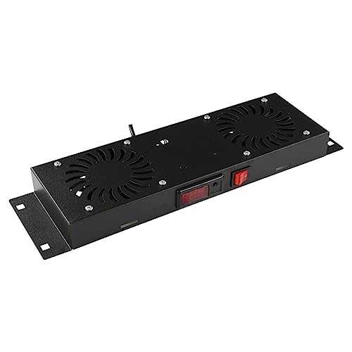 LOGON RAF205BL Rahmenzubehör Lüfterpaneel - Rack-Zubehör (Lüfterpanel, Schwarz, 2 Lüfter), 490 mm, 135 mm, 45 mm von Logon 8