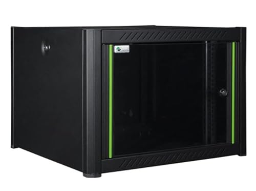 Logon RWP07U56BL Rack zur Wandmontage, 7U, Schwarz, Regale (Wandmontage, 7U, Glas, Schwarz, 48,3 cm (19 Zoll), Passiv) von Logon