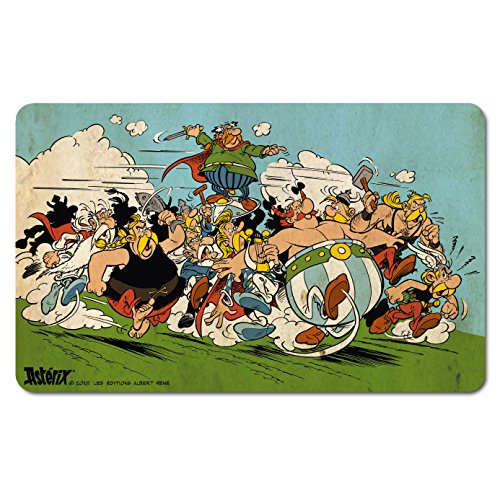 Logoshirt® Asterix I Obelix I Attacke I Frühstücksbrettchen I Schneidebrett I 23x14cm I spülmaschinenfest & hitzebeständig I Lizenziertes Originaldesign von Logoshirt