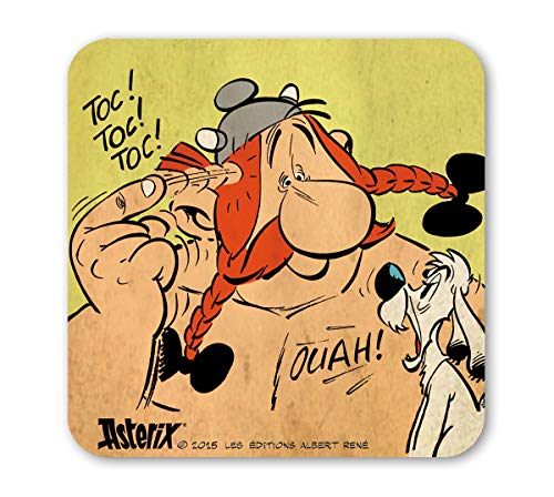 Logoshirt®️ Asterix der Gallier I Obelix I TOC TOC TOC I Untersetzer I Coaster I Kork I 10x10cm I langlebiger Druck I Lizenziertes Originaldesign von Logoshirt