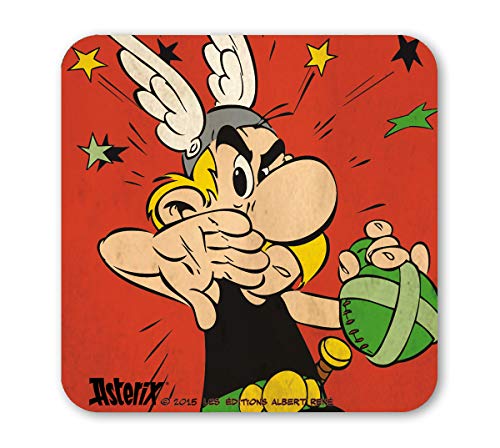 Logoshirt®️ Asterix der Gallier I Zaubertrank I Untersetzer I Coaster I Kork I 10x10cm I langlebiger Druck I Lizenziertes Originaldesign von Logoshirt