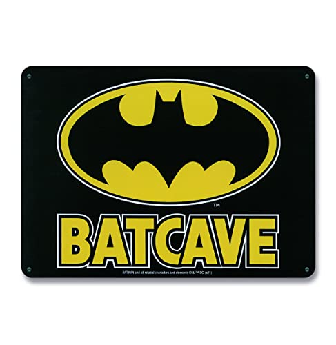 Logoshirt®️ DC Comics I Batman I Batcave I Blechschild Retro I Magnettafel I Klein I DIN A5 von Logoshirt