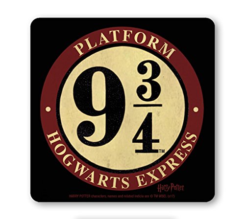 Logoshirt®️ Harry Potter I Platform 9 3/4 I Hogwarts Express I Untersetzer I Coaster I Kork I 10x10cm I langlebiger Druck I Lizenziertes Originaldesign von Logoshirt