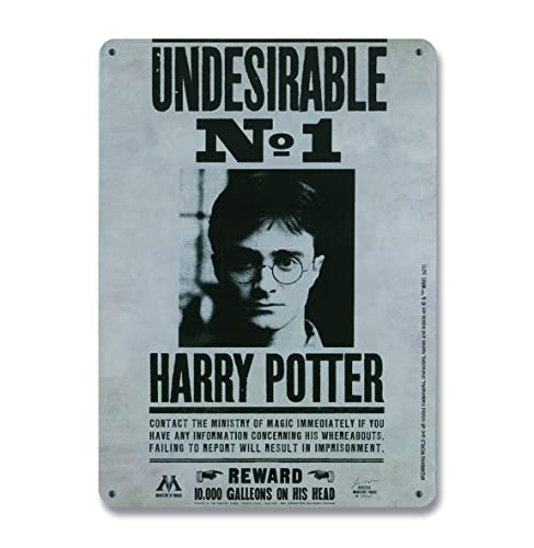 Logoshirt®️ Harry Potter I Suchplakat I Undesirable No. 1 I Blechschild Retro I Magnettafel I Klein I DIN A5 von Logoshirt