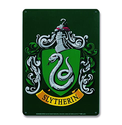 Logoshirt®️ Harry Potter I Slytherin I Wappen I Blechschild Retro I Magnettafel I Klein I DIN A5 von Logoshirt