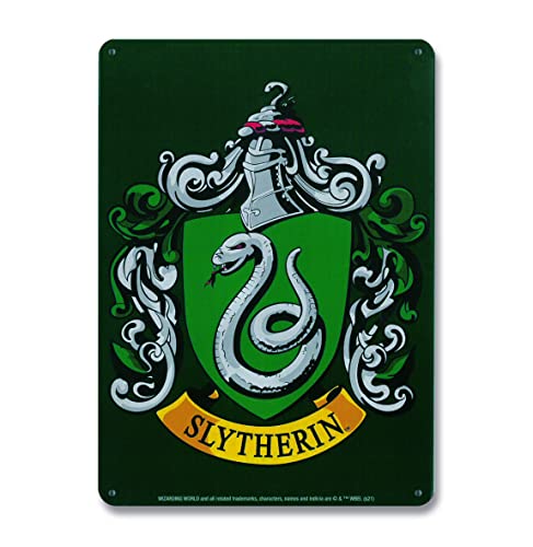 Logoshirt® Harry Potter I Slytherin I Wappen I Blechschild Retro I Magnettafel I Klein I DIN A5 von Logoshirt