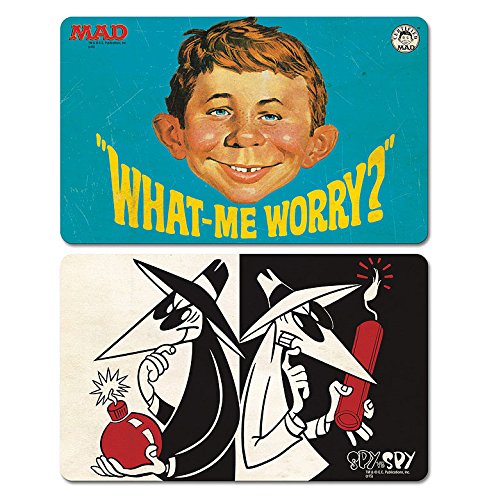 Logoshirt® Mad I Alfred E. Neumann I Spy vs Spy I Frühstücksbrettchen I Schneidebrett I 23x14cm I 2er Set I spülmaschinenfest & hitzebeständig I Lizenziertes Originaldesign von Logoshirt