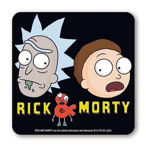 Logoshirt® Rick and Morty I Heads I Untersetzer | Kork | 10x10cm | langlebiger Druck | Lizenziertes Originaldesign von Logoshirt