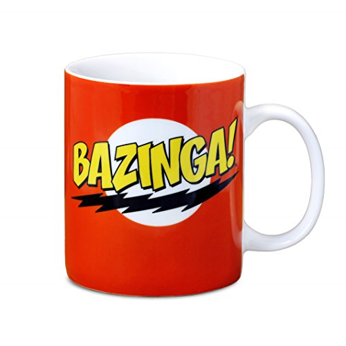Logoshirt® TBBT I Bazinga I The Big Bang Theory I Porzellan Tasse Kaffeebecher, 300 ml I in Farbiger Geschenkverpackung I Lizenziertes Original Design von Logoshirt