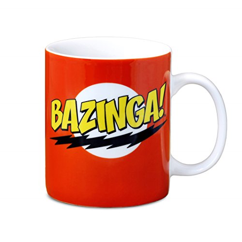 Logoshirt® TBBT I Bazinga I The Big Bang Theory I Porzellan Tasse Kaffeebecher, 300 ml I in farbiger Geschenkverpackung I Lizenziertes Original Design von Logoshirt