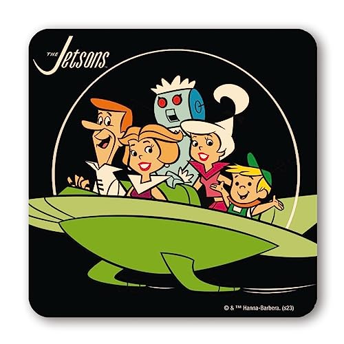 Logoshirt® The Jetsons I Capsule Car I Untersetzer I Coaster I Kork I 10x10cm I langlebiger Druck I Lizenziertes Originaldesign von Logoshirt