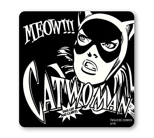 Logoshirt®️ DC Comics I Catwoman I Meow I Untersetzer I Coaster I Kork I 10x10cm I langlebiger Druck I Lizenziertes Originaldesign von Logoshirt