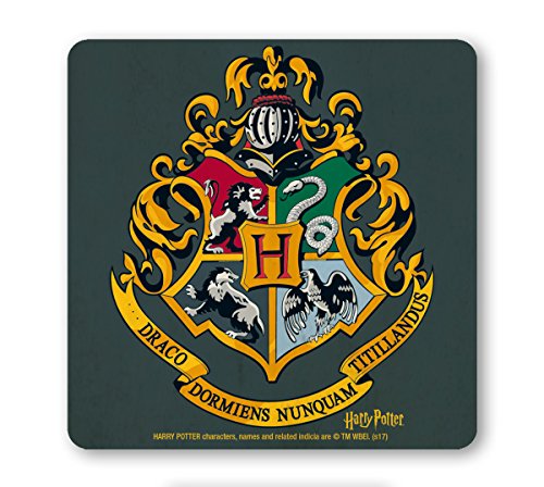 Logoshirt®️ Harry Potter I Hogwarts I Wappen I Untersetzer I Coaster I Kork I 10x10cm I langlebiger Druck I Lizenziertes Originaldesign von Logoshirt