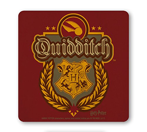 Logoshirt®️ Harry Potter I Quidditch I Logo I Untersetzer I Coaster I Kork I 10x10cm I langlebiger Druck I Lizenziertes Originaldesign von Logoshirt