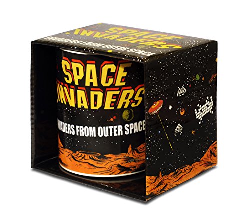 Logoshirt Nerd - Retro Game - Space Invaders Porzellan Tasse - Kaffeebecher - schwarz - Lizenziertes Originaldesign von Logoshirt
