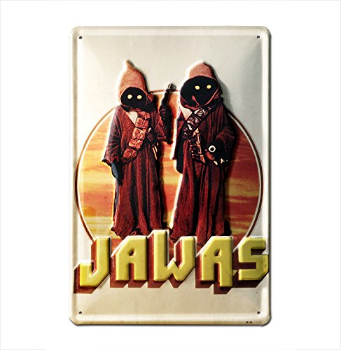 Logoshirt Star Wars - Jawas Bleschilder Retro - Blechschild Vintage Film - 20x30 - Lizenziertes Originaldesign von Logoshirt