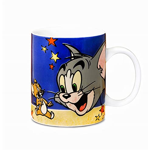 Logoshirt® Tom und Jerry I Logo I Porzellan Tasse - Kaffeebecher, 300 ml I spülmaschinenfest & mikrowellengeeignet I in farbiger Geschenkverpackung I Lizenziertes Original Design von Logoshirt