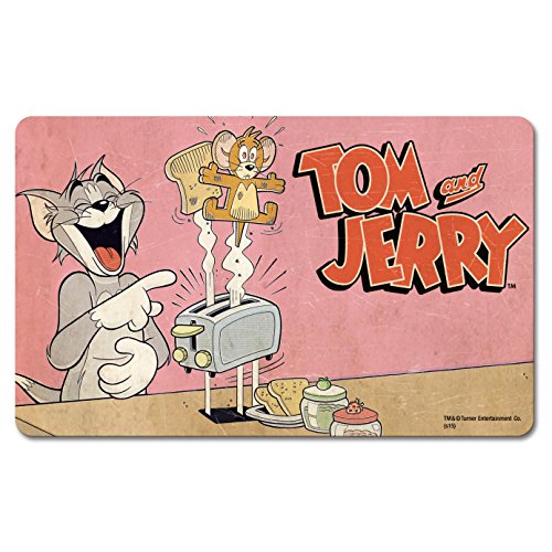 Logoshirt® Tom & Jerry I Toaster I Frühstücksbrettchen I Schneidebrett I 23x14cm I spülmaschinenfest & hitzebeständig I Lizenziertes Originaldesign von Logoshirt