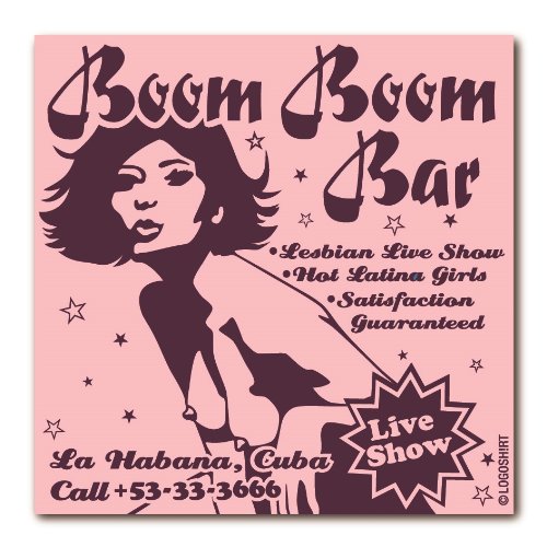 Logoshirt® Strip Club I Boom Boom Bar I Kühlschrankmagnet I Quadratisch I Recycled I Lizenziertes Originaldesign von Logoshirt