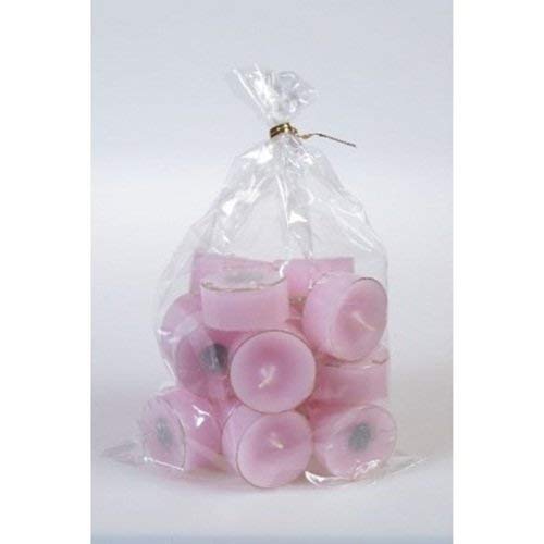 20 original Dänische Teelichter ohne Duft im Acryl-Cup farbig durchgefärbt dusty rose baby rosa von Logumkloster