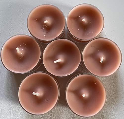 Logumkloster 20 original Dänische Teelichter ohne Duft im Acryl-Cup farbig durchgefärbt - Sonderfarbe: Altrose hell von Logumkloster