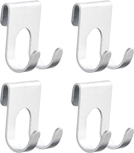 lohill 4 Stück Rasierhalter Dusche ohne Bohren，Mehrzweckhaken Edelstahl Selbstklebend Rasierer Halterung，Klebehaken Selbstklebende Haken Wandhaken Doppelhaken Mehrzweckhaken von lohill