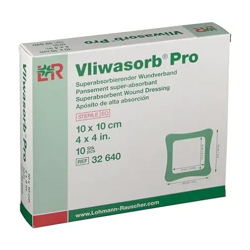 Vliwasorb Pro Superabsorbierender Wundverband 10 x 10 cm, steril, einzeln eingesiegelt, 10 stück von Lohmann & Rauscher