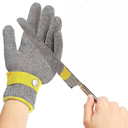 LoiYtrd Arbeitssicherheit Anti-Schnitt-Handschuhe, schnittfeste Chef-Handschuhe, sichere schnittfeste Arbeitshandschuhe mit Verstellbarer Handschlaufe(2PCS/L) von LoiYtrd