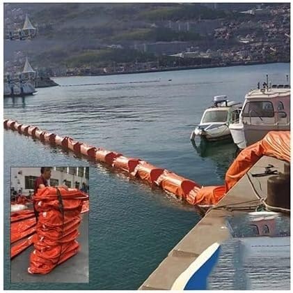 LoiYtrd Notfall-Sandsäcke Hochwasserschutz PVC-Ölbarriere Schwimmende Ölbarriere Flussschutz Anti-Verschmutzung Wasserbarriere Verdickter Gummi Wiederverwendbar Home Sandsäcke stopfen(1.1X10M) von LoiYtrd