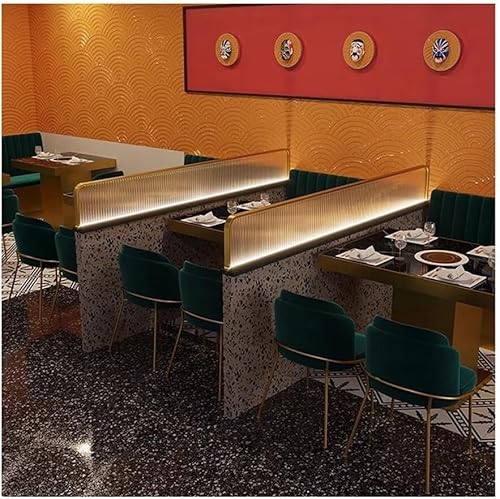 LoiYtrd Trennwände für Arbeitsflächen 1 Stück Sichtschutz for den Schreibtisch, Trennwand aus Changhong-Glas aus Edelstahl, Trennwand for Restaurants Trennwände für Essbereiche(100x25cm) von LoiYtrd