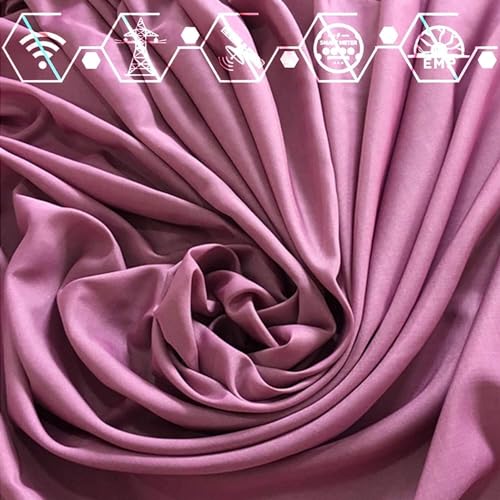 Signalabschirmungstuch Strahlungsstoff for Kleidung, Silberfaser-Faraday-Abschirmstoff, EMF, EMI, RF, RFID-Signal blockierendes, leitfähiges Schutzmaterial Zum Schutz vor Strahlung/WiFi(Rosso,4m/157.4 von LoiYtrd