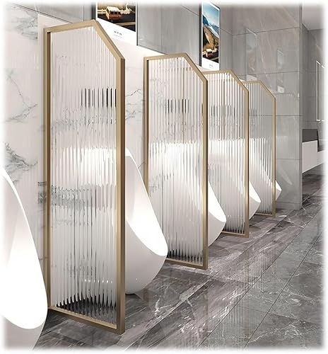 Trennwände für Arbeitsflächen Urinal-Sichtschutz for Männer, Schutztrennwand for öffentliche Toiletten, Sichtschutzwand for Badezimmer/Hotels, 1 Stück Trennwände für Essbereiche(Gold-a) von LoiYtrd