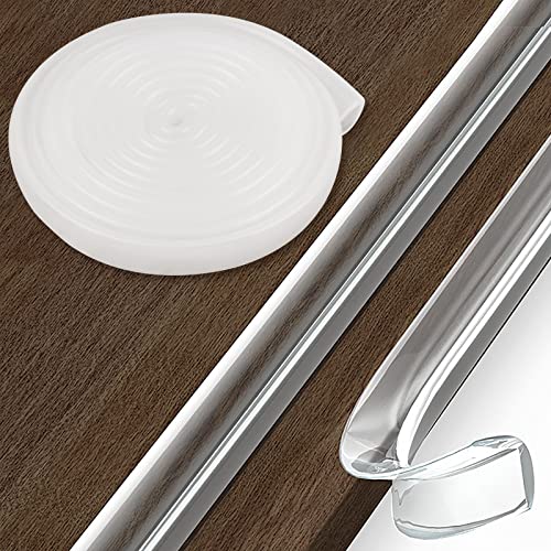 Loiion Kantenschutz 100% Silikon - Baby Vormontierter Klebestreifen, Selbstklebend Kindersicherung für Glastisch Möbel - Weich Tischkantenschutz, 3m Klar von Loiion