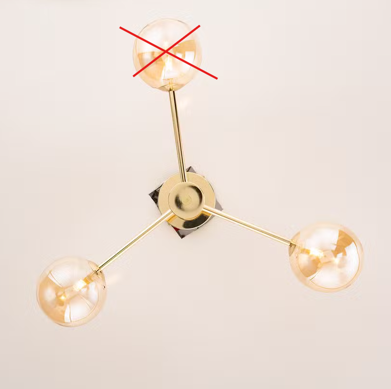 Loistaa Deckenleuchte KJUL 3-flammig Deckenlampe Leuchte Lampe von Loistaa