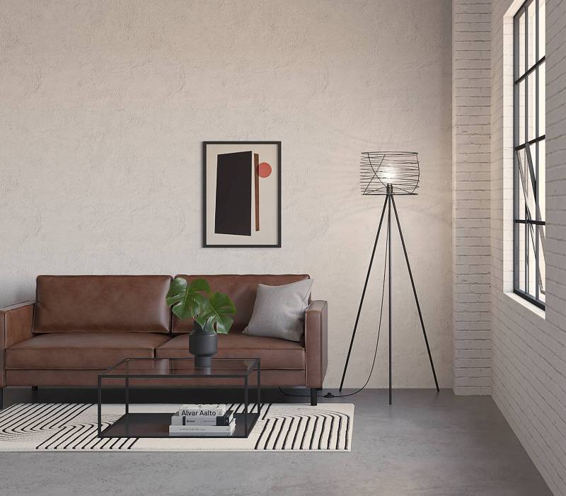 home24 Stehleuchte Ø 40cm Schwarz Material: Metall Metallart: Eisen Oberfläche Metall: Foliert E27 von home24