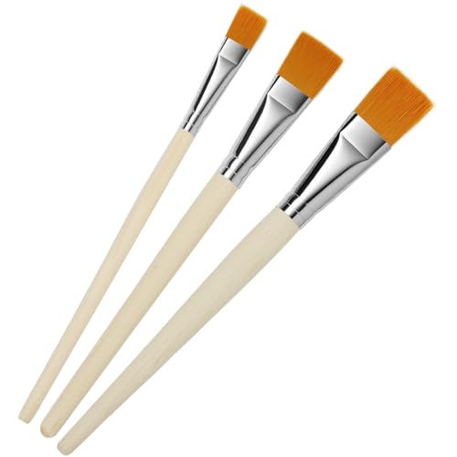 Flach Pinselset Acrylfarben Aquarellpinsel Pinsel, Lokaloka 3 Stück Acryl/Aquarell/Öl/Gouache Flachpinsel Profi Nylon Acrylpinsel Malerpinsel Holzgriff Set für Malen Ölfarben Künstlerpinsel Flach Pinselset Acrylfarben Aquarellpinsel Pinsel, Lokaloka 3 Stück Acryl/Aquarell/Öl/Gouache Flachpinsel Profi Nylon Acrylpinsel Malerpinsel Holzgriff Set für Malen Ölfarben Künstlerpinsel von Lokaloka