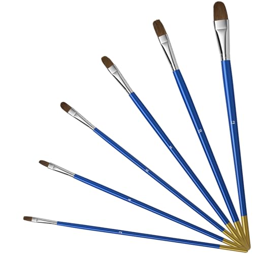 Katzenzungenpinsel Acrylfarben Pinselset Aquarellpinsel Pferdehaar Pinsel, Lokaloka 6 Acryl/Aquarell/Öl/Gouache Katzenzungen Acrylpinsel Profi Holzgriff Set für Malen Ölfarben Künstlerpinsel Katzenzungenpinsel Acrylfarben Pinselset Aquarellpinsel Pferdehaar Pinsel, Lokaloka 6 Acryl/Aquarell/Öl/Gouache Katzenzungen Acrylpinsel Profi Holzgriff Set für Malen Ölfarben Künstlerpinsel von Lokaloka